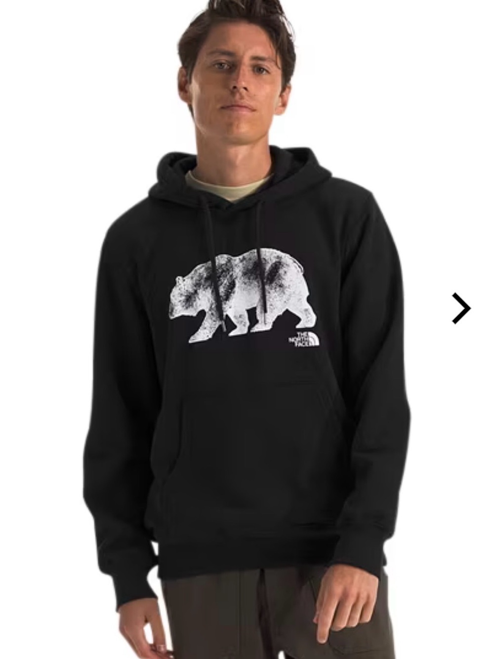 Excellent condition The North Face size M black sweatshirt hoodie with bear